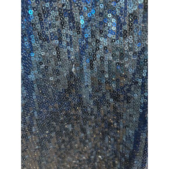Gabby Skye Blue Green Color Block Sleeveless Sequin Dress, Size 8 - Picture 11 of 11